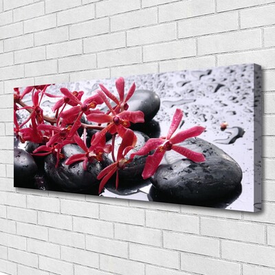 Print van doek Flower stones art