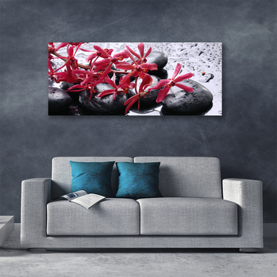 Print van doek Flower stones art