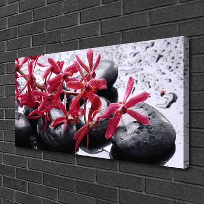 Print van doek Flower stones art