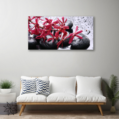 Print van doek Flower stones art