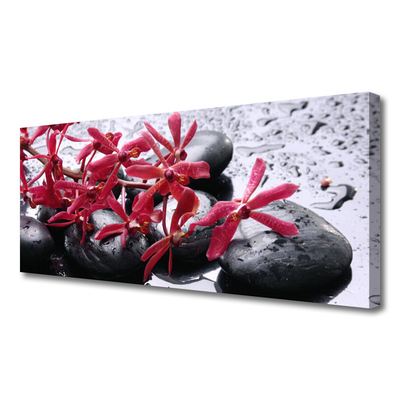 Print van doek Flower stones art