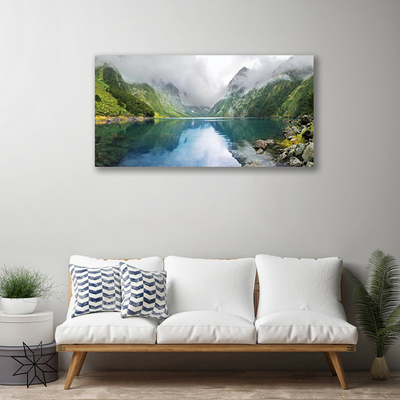 Print van doek Mountain lake landscape