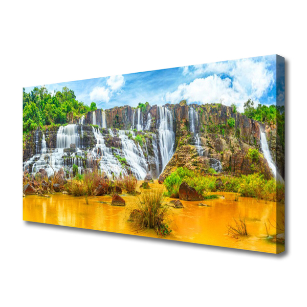 Print van doek Waterval trees nature