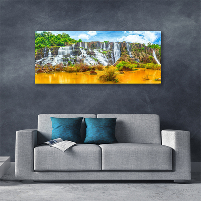 Print van doek Waterval trees nature