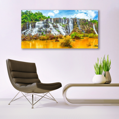 Print van doek Waterval trees nature