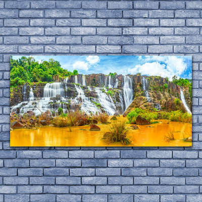 Print van doek Waterval trees nature