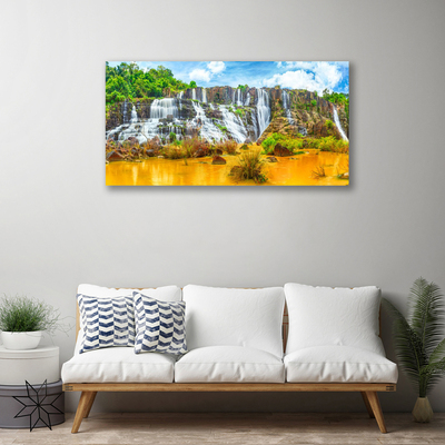 Print van doek Waterval trees nature