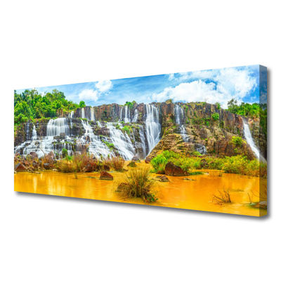 Print van doek Waterval trees nature