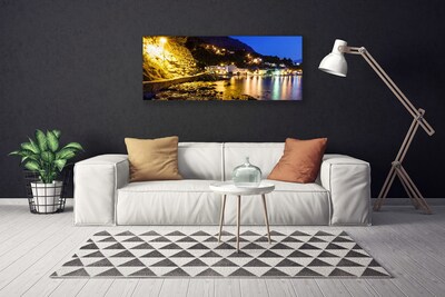 Print van doek Mountain beach landscape