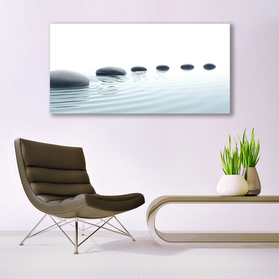 Print op doek Water stones art