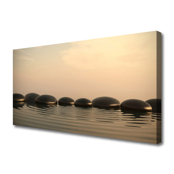 Print op doek Water stones art