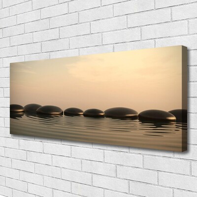 Print op doek Water stones art