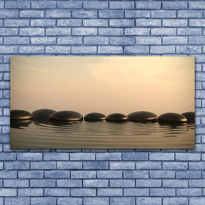 Print op doek Water stones art