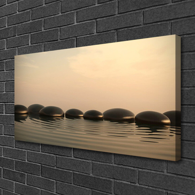 Print op doek Water stones art