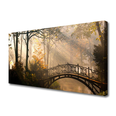 Print op doek Forest bridge architectuur