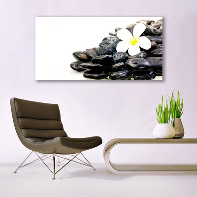 Print op doek Bloemen stones art