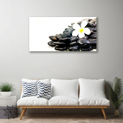 Print op doek Bloemen stones art