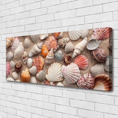 Print op doek Shellfish zandkunst