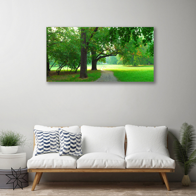 Print op doek Trees nature path