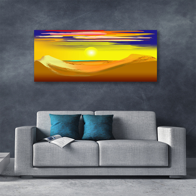 Print op doek Desert sun art