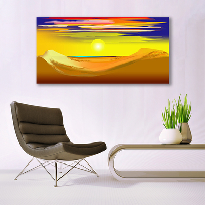 Print op doek Desert sun art