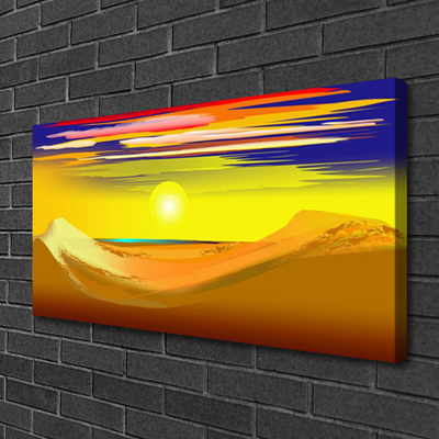 Print op doek Desert sun art