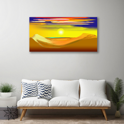 Print op doek Desert sun art