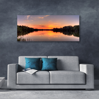 Print op doek Lake forest landscape