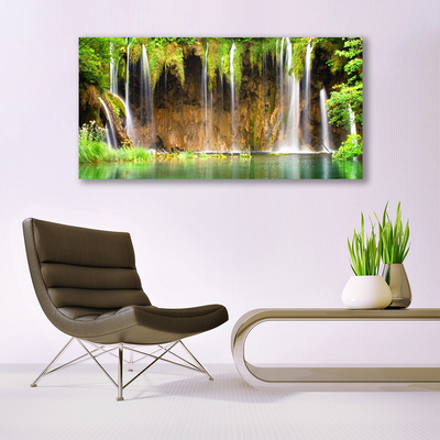 Print op doek Waterval lake nature