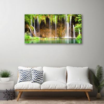 Print op doek Waterval lake nature