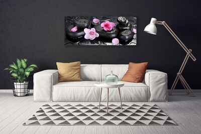 Print op doek Flower stones art