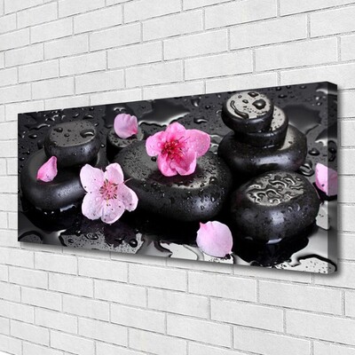 Print op doek Flower stones art