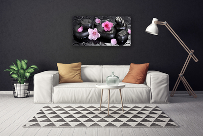 Print op doek Flower stones art