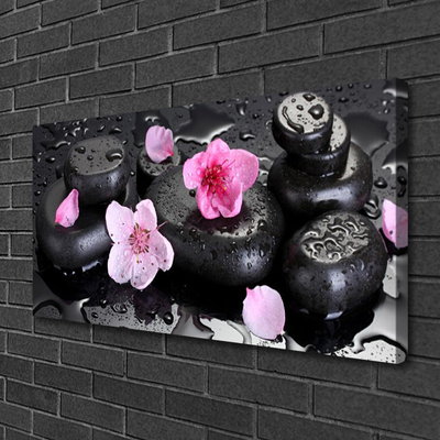 Print op doek Flower stones art