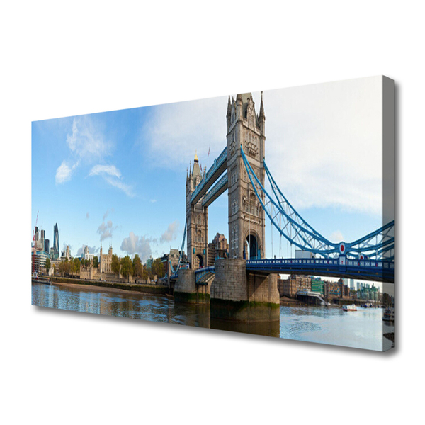 Print op doek London bridge architectuur