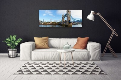 Print op doek London bridge architectuur