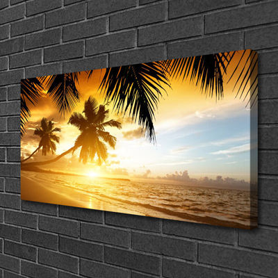 Print op doek Palm beach overzees landschap