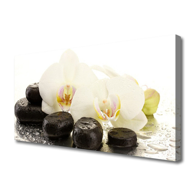 Print op doek Flower stones art