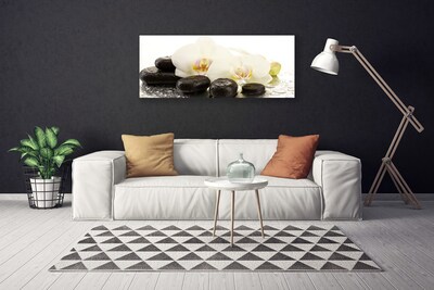 Print op doek Flower stones art