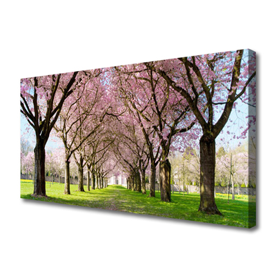 Print op doek Trees nature path