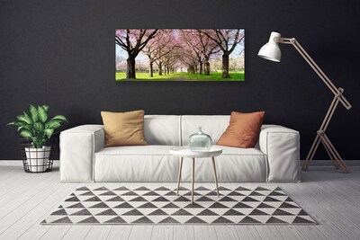 Print op doek Trees nature path