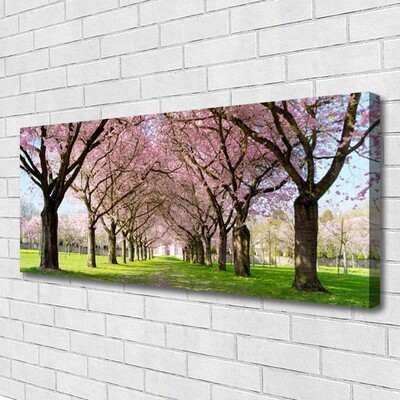 Print op doek Trees nature path