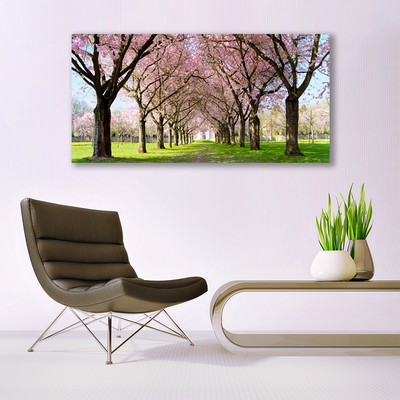 Print op doek Trees nature path