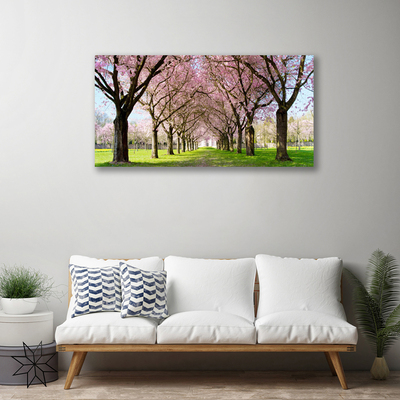 Print op doek Trees nature path