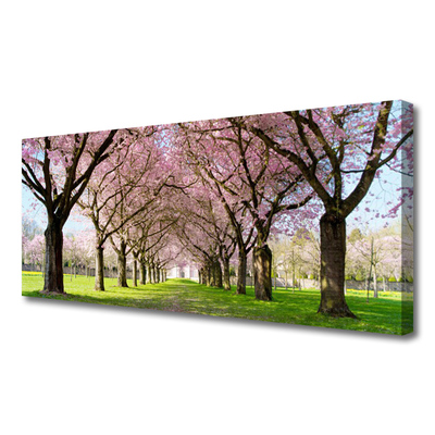 Print op doek Trees nature path