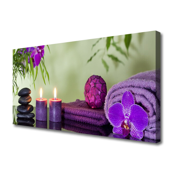 Print op doek Stones art candles