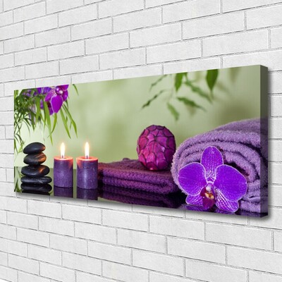 Print op doek Stones art candles