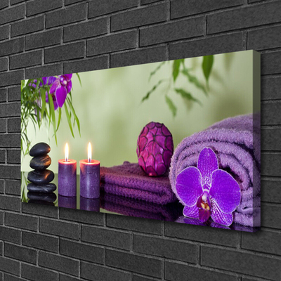 Print op doek Stones art candles