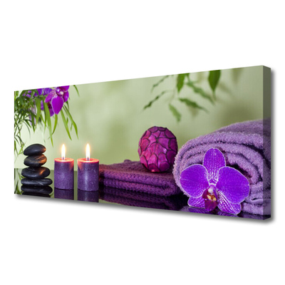 Print op doek Stones art candles