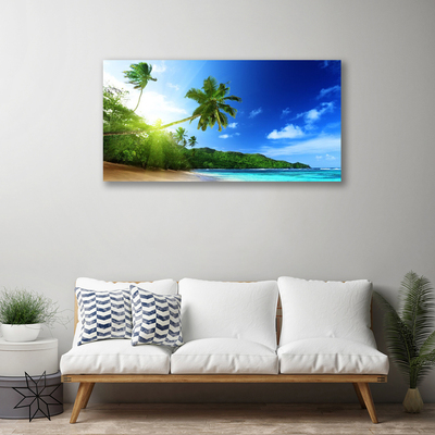 Print op doek Palm beach overzees landschap